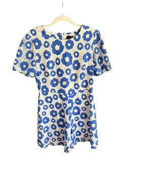 Label by Five Twelve Blue Floral Lace Overlay Mini Dress Size 12
